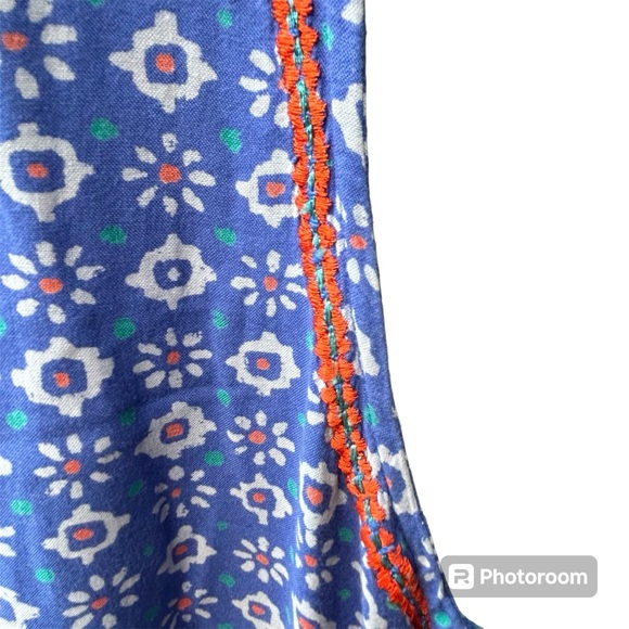 Lucky Brand Irving and Fine Blue Embroidered Sleeveless Dress Size M - Picture 6 of 10